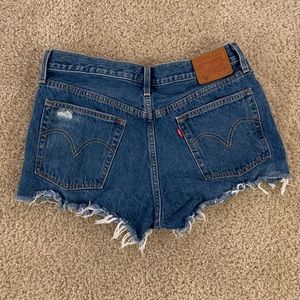 Levi’s 501 Medium Wash High Rise Denim Shorts